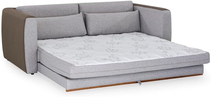 Melhor Sofá Cama: 12 melhores Sofás Cama do mercado (retrátil, casal, com baú e mais) (23) 11 Sofa cama 3 Lugares Queen Herval Cairo Linho Bege 188 cm