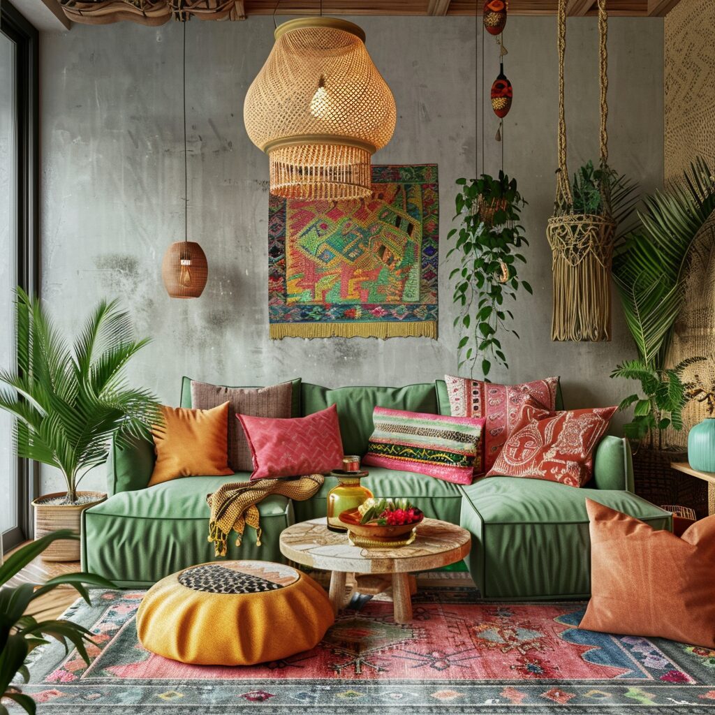 Sala Modelo estilo boho chic