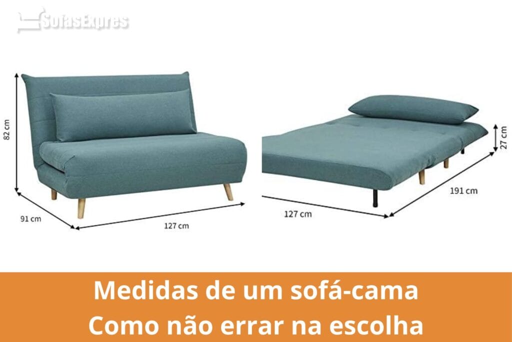 Qual a medida padrão de um sofá-cama