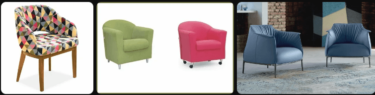 Poltronas em Cores Vibrantes