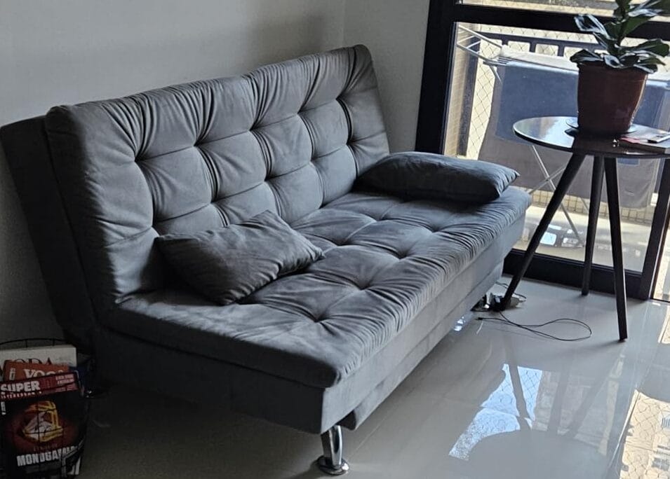 Melhor Sofá camas Casal: os 8 melhores modelos do ano (7) Sofa Cama 3 Lugares Casal Premium Suede Cinza